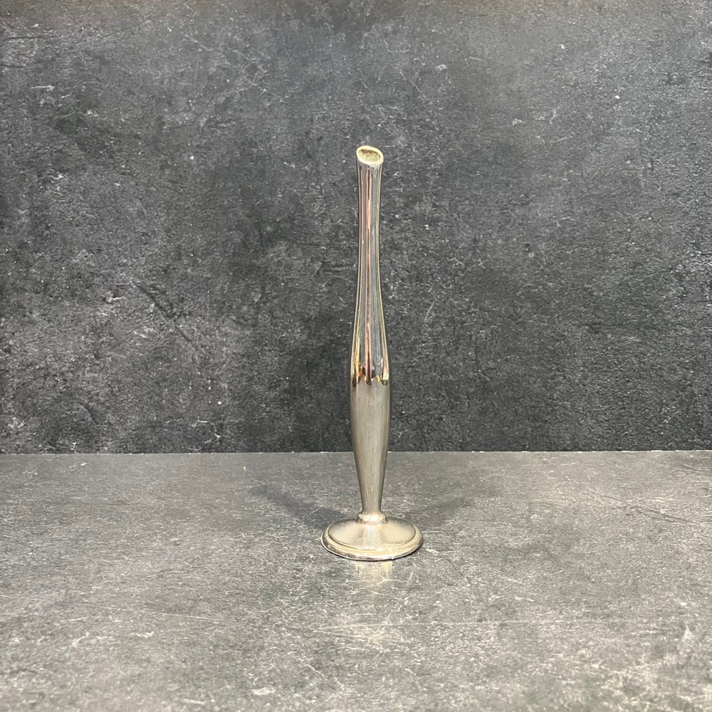Vintage Silver Plated Bud Vase Silver Metal Vase Small Flower Vase